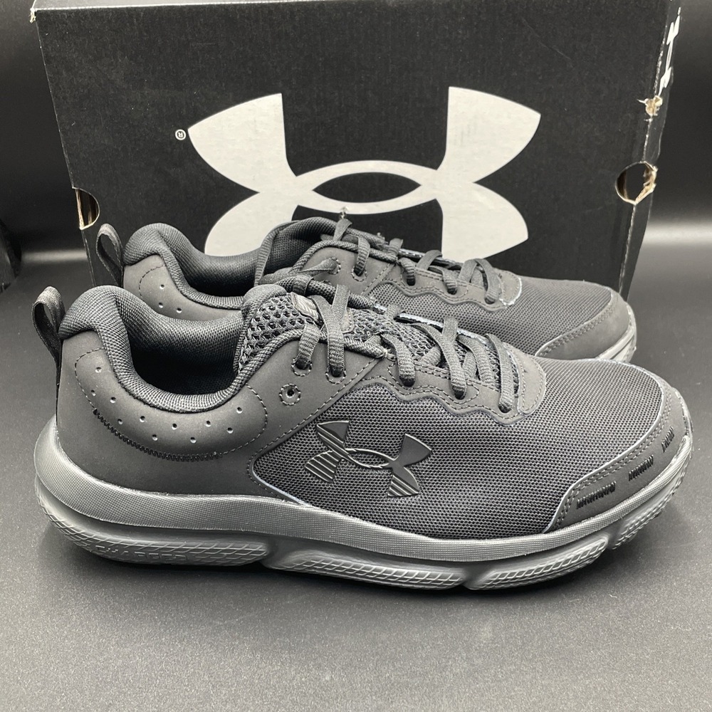 Under Armour Black Mens Sz 8 Charged+ Assert 10 Wide 4E Sneaker Running Shoes - Picture 5 of 7